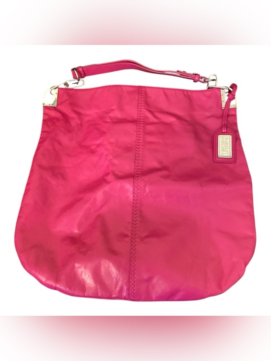 Badgley Mischka Handbags - Badgley Mischka Women's Hot Pink Leather Shoulder Bag